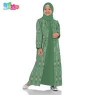 Ulikids Gamis Anak Perempuan Set hijab Motif Batik Nusantara Maxmara Premium Termurah Terlaris Dan T