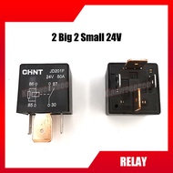 CHNT Relay Square 24V 4 Pin (2 Big 2 Small 2B2S)