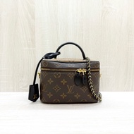 LV雙色原花Vanity PM手提側背化妝箱包/M45165