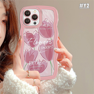 Case for IPhone 14 PRO MAX 11 PRO MAX 12 PRO MAX IPhone 13 Pro Max X XR XS MAX 6 6S 7 8 Plus SE 2020 Tulips And Hearts Soft TPU Phone Case Cover