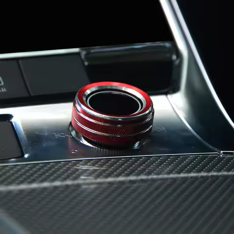 Car Audio Volume Control Button Knob Circle Ring Cover Decoration Trim Interior Automobiles Accessor