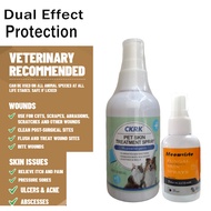 Pet Skin Spray Dog Itchy Skin Spray 100ml Ubat luka Kucing Skin Disease Medicine for Cat & Dog Pet A