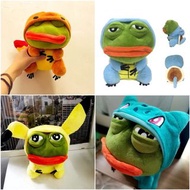 Pepe the sad frog Pokemon 比卡超悲傷青蛙公仔 soft toy doll figure