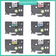 poo for Brother P for Touch Label Tape 9mmx8m Black on Transparent White Red Blue Yellow Green for Ptouch Label Maker La