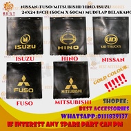 NISSAN/HINO/ISUZU/MITSUBISHI/FUSO 24X24 INCH (60CM X 60CM) MUDFLAP BELAKANG HIGH QUALITY DOUBLE TYRE