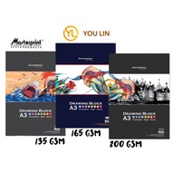 Masterprint A3 Portrait Drawing Block - 20 Sheets - 135gsm / 165gsm / 200gsm