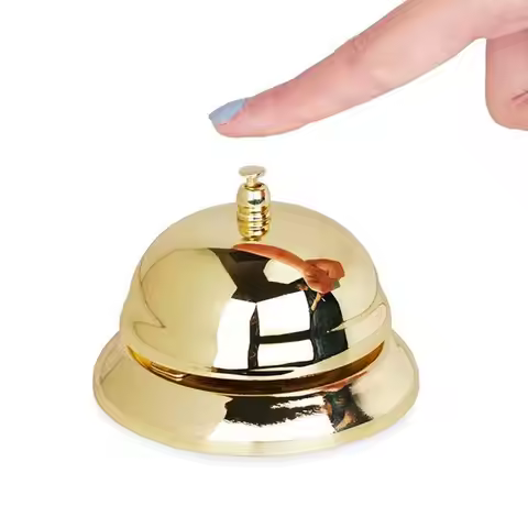 1pc Restaurant Service Bells Alloy Ring Bell Vintage Table Dinner Bells Hotel Bells Customer Serving