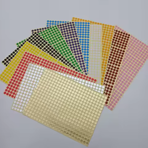 Size 6mm Dot Stickers Colorful Circular Label Stickers Marks Dots Label Blank Adhesive Stickers Red 
