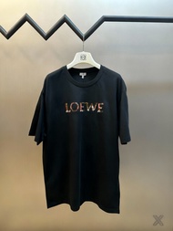 LOEWE 油畫字刺繡短袖T恤