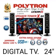 led tv polytron 24 inch digital tv /tv polytron 24 inch digital tv - packing kayu plus breket