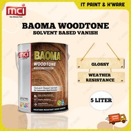 Wood Varnish; MCI BAOMA WOODTONE 5 Liter ; Shellac Wood Stain Syelek Kayu Berkilat  Cat Kayu Timber Coating