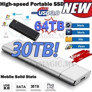 External Hard Disk 30TB Portable SSD External Hard Disk Drive 64TB USB3.1 Portable 10TB For Laptop D