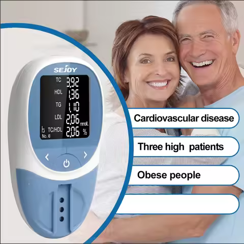 5 in 1 Lipid Meter,TC TG HDL LDL Triglyceride Cholesterol Test Kit Blood Lipid Profile Analyzer