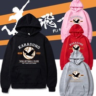 Anime Haikyuu !! Hoodie Mens Karasuno Volleyball Club Hooded Sweatshirt Casual Long Sleeve Hoodies Pullover Sweater