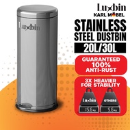 LuxbinTM Tong Sampah Bertutup Dapur Dustbin Kitchen Stainless Steel Toilet Dustbin Tong Sampah Bilik