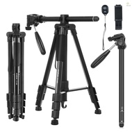 Andoer TTT-009 168CM/66.14Inch Portable Photography Tripod Monopod Camera Horizontal Tripod Stand Al