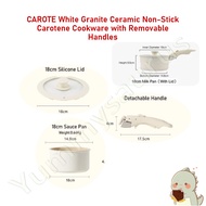 CAROTE White Granite Ceramic Non-Stick Carotene Cookware with Removable Handles