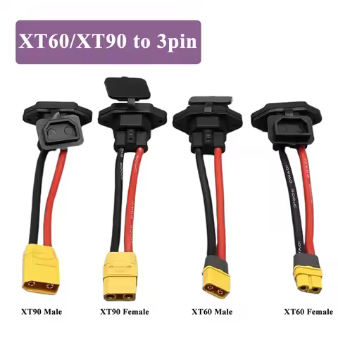 XT60/XT90 Male Female to C14 3Pin Power Socket Line XT60 XT90 Battery Charging Wire Connector New En