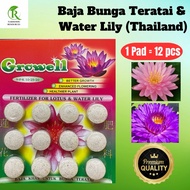 Growell Thailand Baja Bunga Teratai Lotus Waterlily Fertilizer 莲花肥