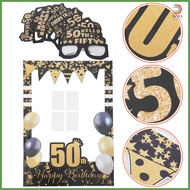 Frames 50th Birthday Event Decorations Paper Eyeglasses Celebration Accessories
