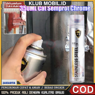350ml Cat Semprot Chrome Automotive Metallic Paint Chrome Cat Semprot Cat Spray Paint