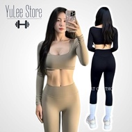 [CBS] Sports yoga gym set for women with long sleeves made of high quality cold elastic - YULEE STOR