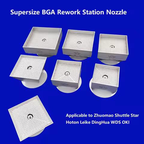 Large Size BGA Rework Station Nozzle 50 55 60 65 75MM UP Down BGA Air Nozzle For Zhuomao Shuttle Sta