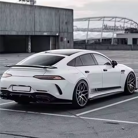 NR-Air Vent Cover Side Canard Car Rear Bumper Spoiler Black For Mercedes-Benz AMG GT GT50 GT63 X290 