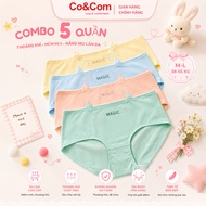 Combo of 5 cute cat ear teen underwear CoandCom NO9126