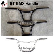 LS GT BMX Handle Chrome Black Bicycle BMX Handle Basikal