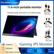 11.6" Portable Laptop Monitor FHD 1080P External Display with Dual Speakers Second Screen for Laptop