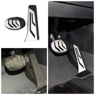 AT Stainless Steel Car Pedals Accelerator Gas Brake Rest Pedal Cover for BMW X1 F48 X2 F39 1 2 Serie