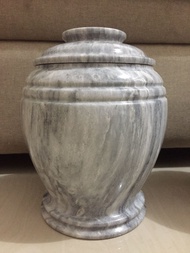 Marble Cremation Urn 7x9” for Ashes (Cremation for Adult) GRAY