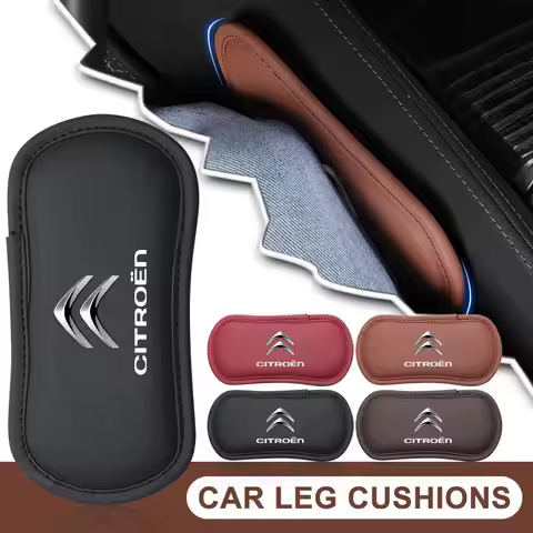 Car Leather Knee Pad Cushion Cushion Thigh Support Anti-collision Pad For Citroen C1 C2 C3 C4 C5 C6 
