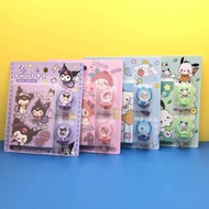 New Sannrio Family Note Book + Chop Stamping Set  cute cartoon kuromi hello kitty melody gift set