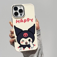 Casing for iPhone 11promax 14promax 12 13 14 X XR XS MAX 12pro 14plus 8plus 7plus Cartoon Kurumi Decal Letter Drop-proof Metal Photo Frame Case