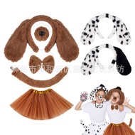 Cute Dalmatian Dog Maimatian Dog Ear Show Tail Party Dress Up Headband DG1U