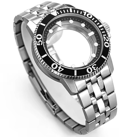 42.5mm Diver Elegance Watch Case Fit 30.5mm Dial No logo For Seiko Tissot Seastar NH35 Automatic Mov