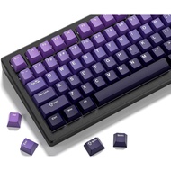 PBT keycaps,Gradient Purple Custom keycaps 60 75 100 Percent 132keys Cherry Profile Key caps Set for