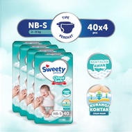 [Paket isi 4] Sweety Silver Comfort Cloud Soft Newborn NB-S 40 Popok Perekat Baby Diapers