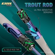Light Weight UL Fishing Rod 1.35m-1.8m Solid Tip Trout Rod One-piece Carbon Grip Spinning Rod
