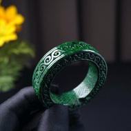 老花青翡翠雕花童鐲手鐲 | 13圍 | 天然緬甸玉翡翠A貨 | 送禮