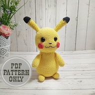 Plush Amigurumi PATTERN Pikachu Crochet decorations and birthday gifts