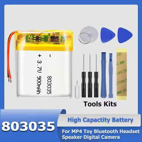 XDOU Polymer Lithium Battery 900mah 803035 Smart Home MP3 Speakers Li-ion Battery For Dvr,GPS,mp3,mp