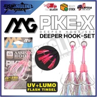 MAG <PXTN-PT PIKE-X>DOUBLE ASSIST HOOK JIGGING HOOK Slow Fast Jig Pancing Tinsel 2/0- 6/0