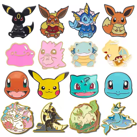 Japanese Anime Eevee Cute Lapel Pins for Backpacks Brooches Badges on Backpack Enamel Pin Jewelry Ac