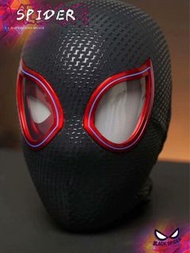 🕸️Spider-man Miles蜘蛛俠眨眼頭套面具面罩電動遙控動眼變裝扮演Black Spider Studio