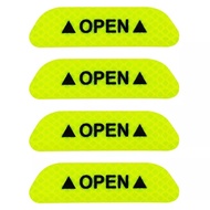 เทปเตือนความปลอดภัยสำหรับเปิดสติ๊กเกอร์สะท้อนแสงประตูรถยนต์2/4ชิ้นสติกเกอร์ติดมอเตอร์ไซค์ติดที่สะท้อ