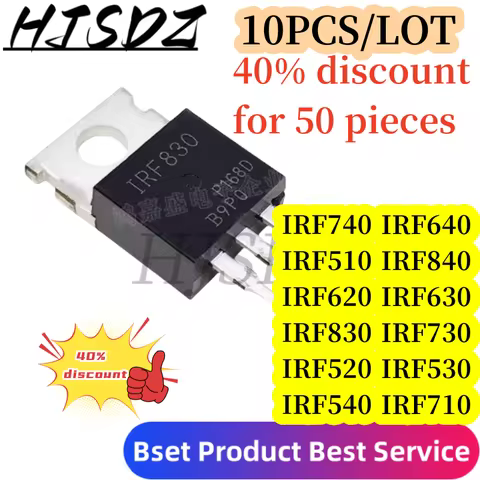 10PCS/LOT IRF740 IRF510 IRF520 IRF540 IRF640 IRF840 IRF630 IRF630N IRF510N IRF540N IRF520N IRF530N I