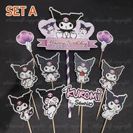 [Hot Item] Cake Topper Birthday - Kuromi - Set A